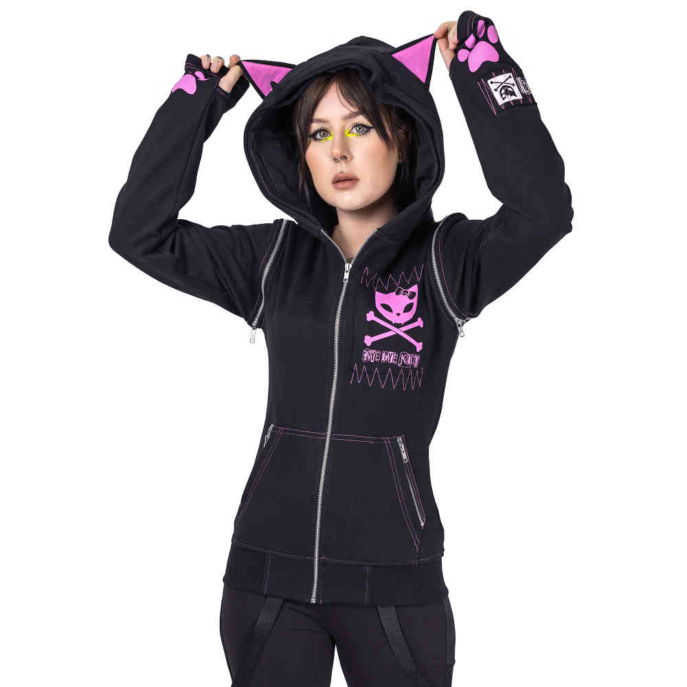 Bye Bye Kitty - BBK KILLER Vest met capuchon - Zwart